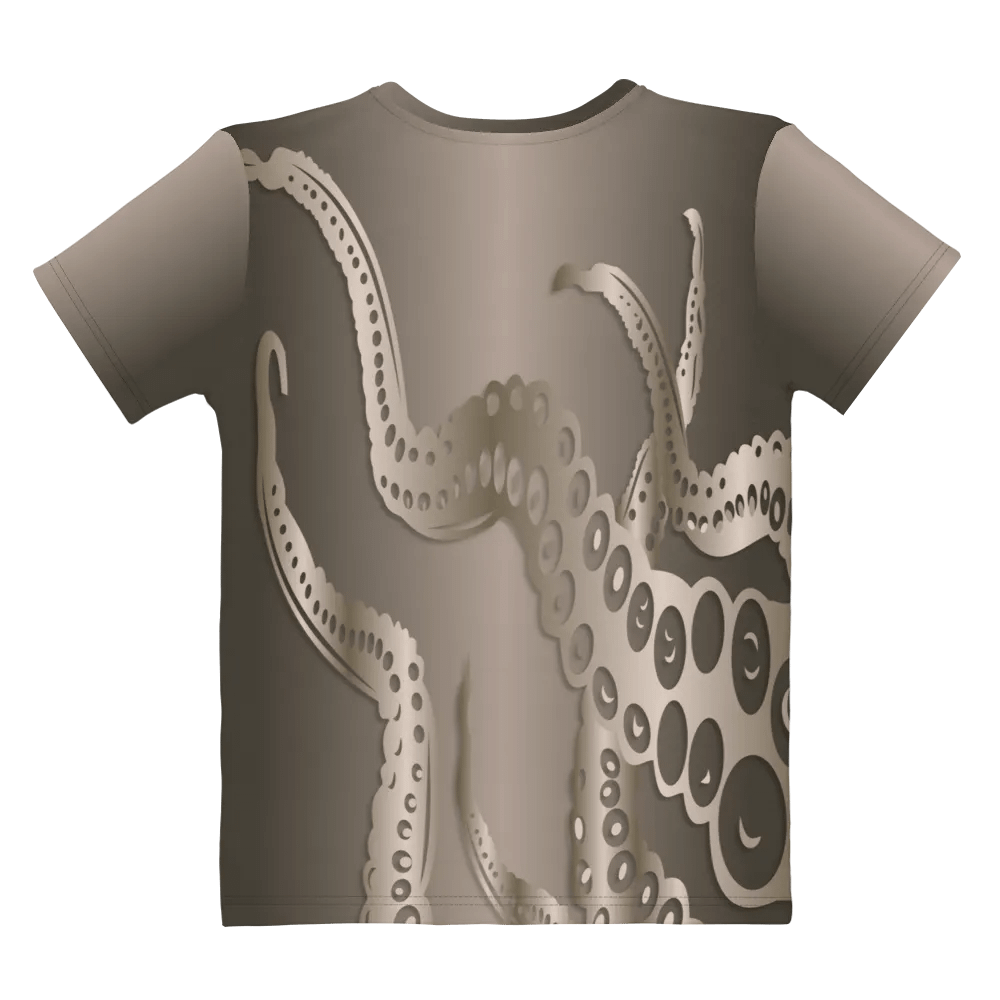 Octopus Tentacles Bronze All Over Print T-shirt product image (9)