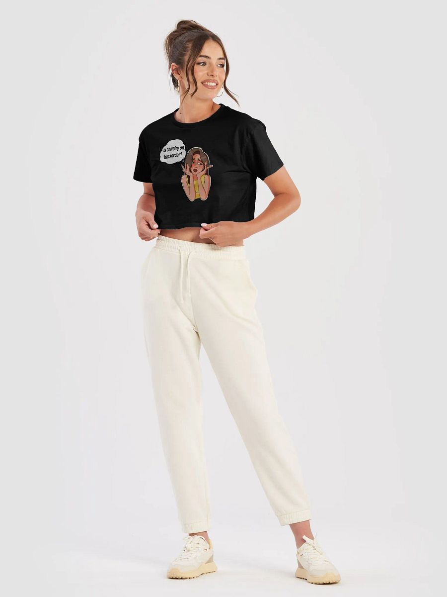 Is Chivalry On Backorder? - premium CROP t-shirt product image (3)