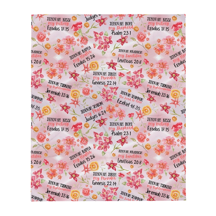 Pink Floral Names Of God Blanket product image (2)