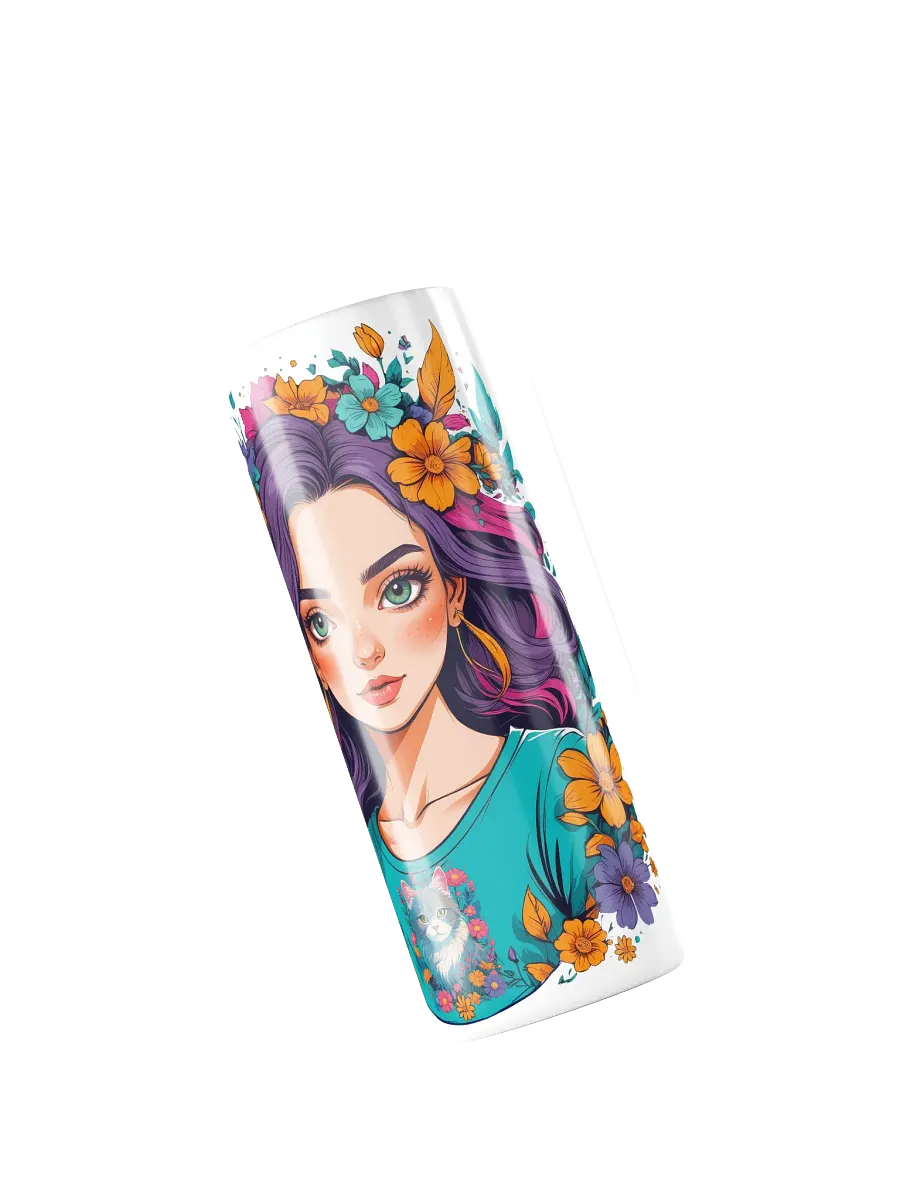 Bloomcore Flower Girl 20 oz Skinny Stainless Steel Tumbler - White - v2 product image (5)