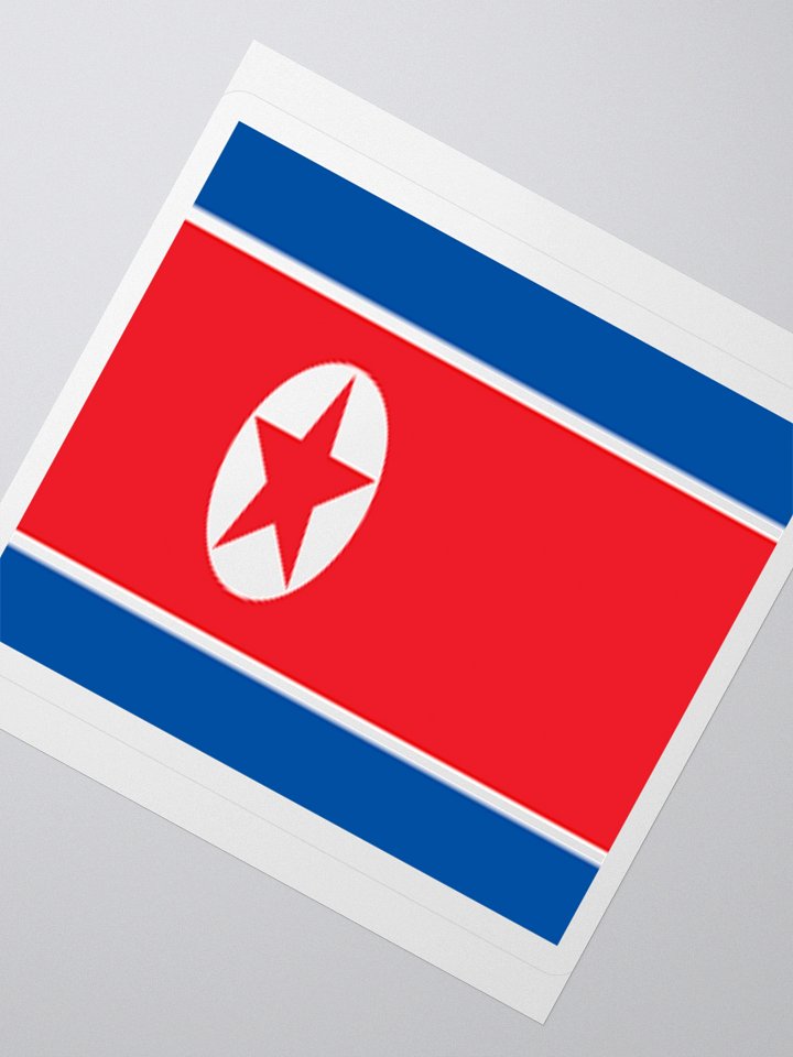 North Korea Flag Sticker | Red Star Design | Durable Vinyl | 3 Sizes product image (4)