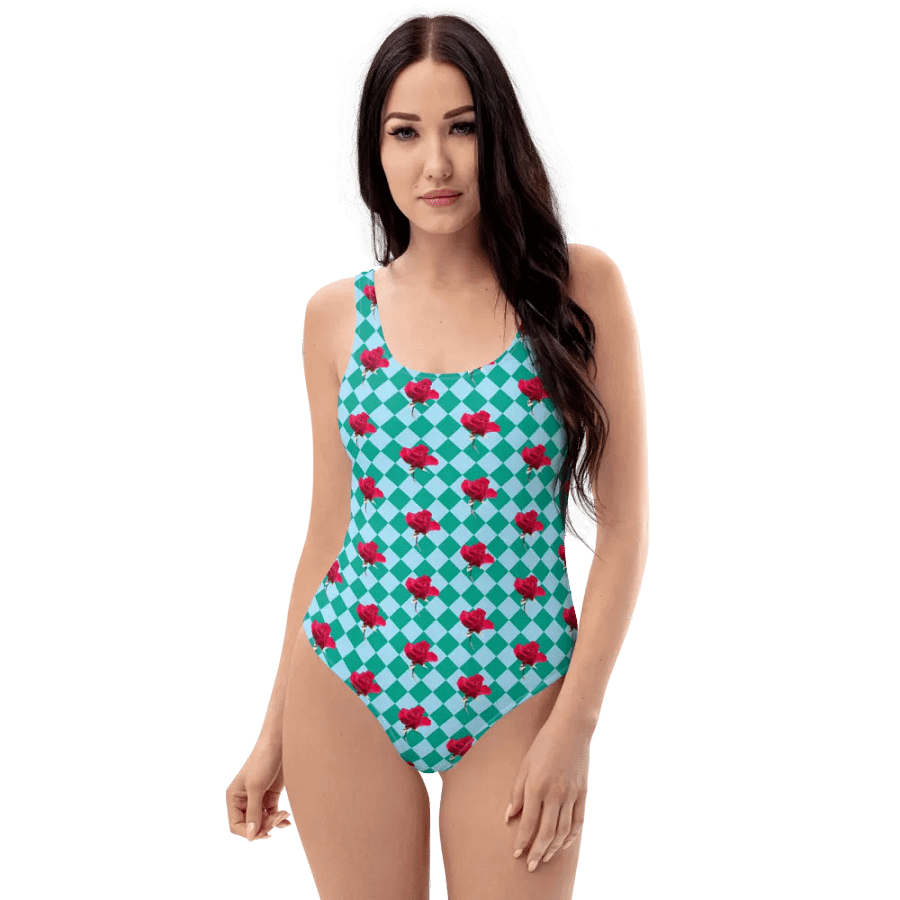 Rosy one-piece {aqua and teal} product image (5)