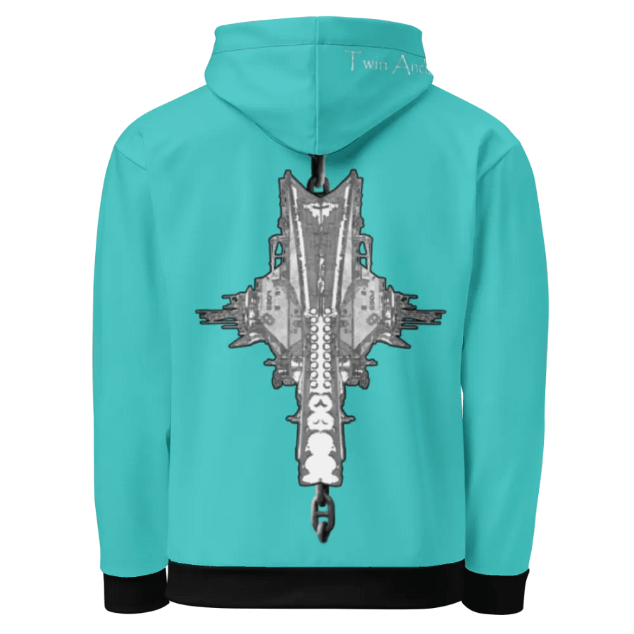 turquoise Foss double tug Sketch Hoodie product image (4)