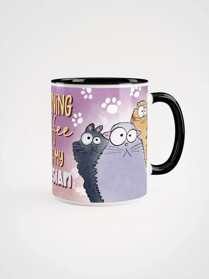 Morning Coffee With My Persian Cat Accent Mug product image (1)