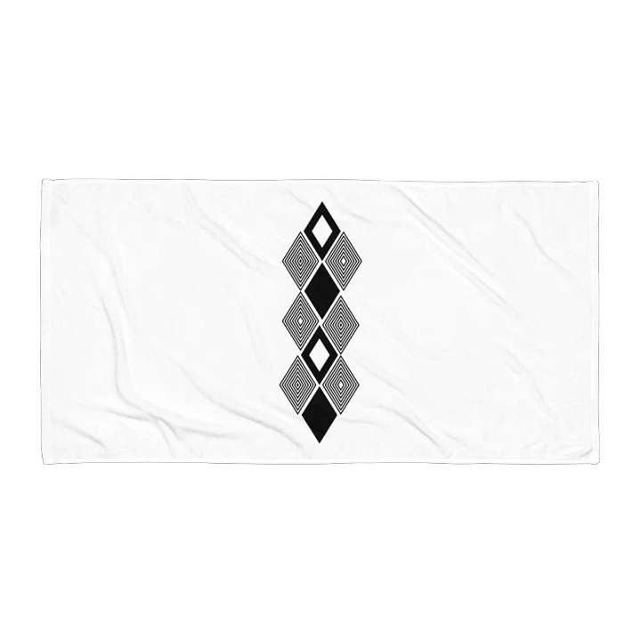 Black and white triangle design Sublimated Towel product image (1)