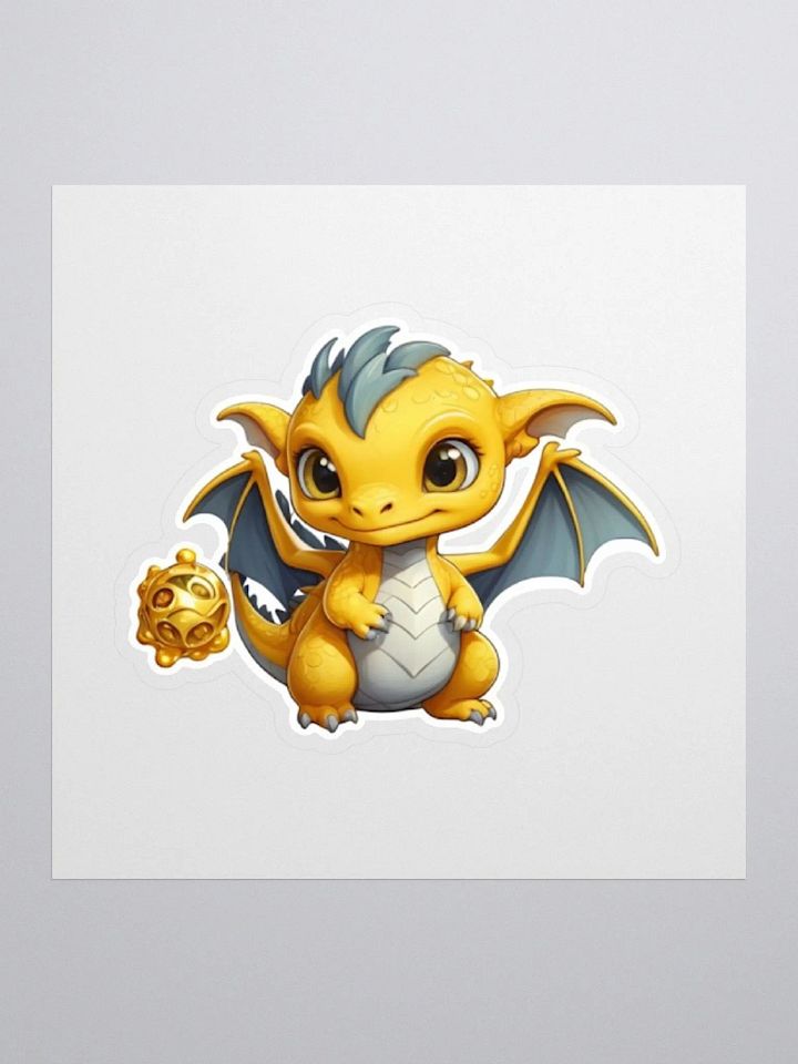 Cute Baby Yellow Dragon V.2 Sticker product image (1)