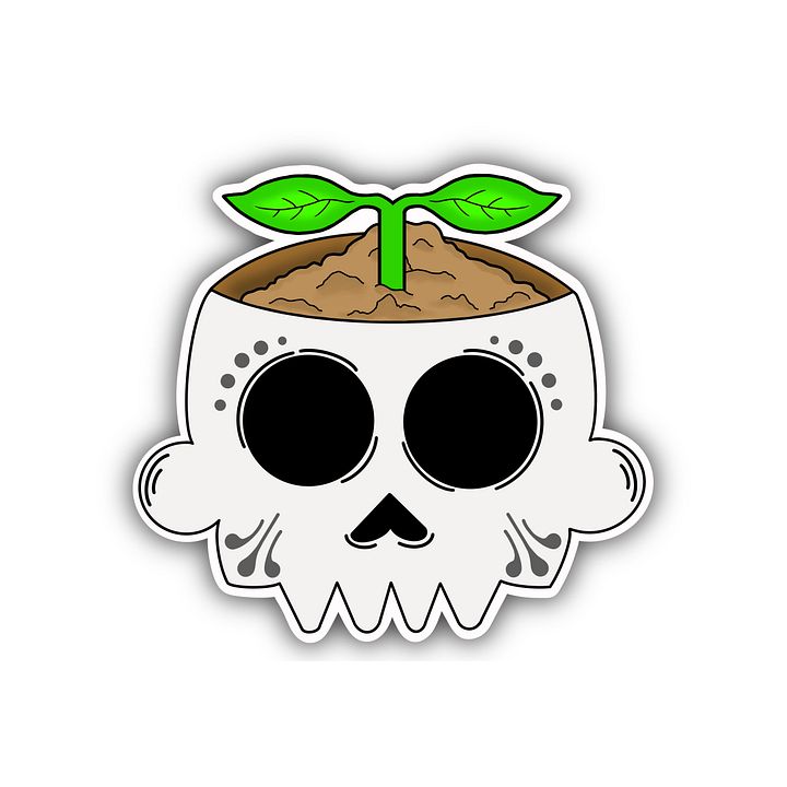 Skull Pot Sticker product image (1)