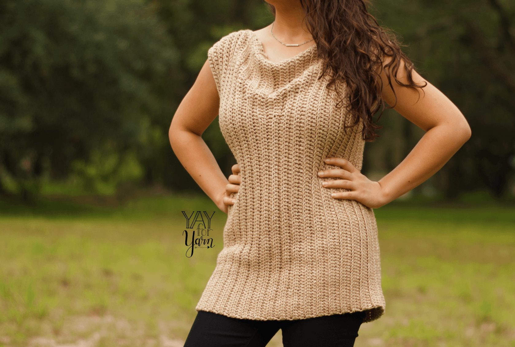 Cowl-Neck Tee - Ladies Summer Top PDF Crochet Pattern & Video Tutorial for Beginners product image (5)