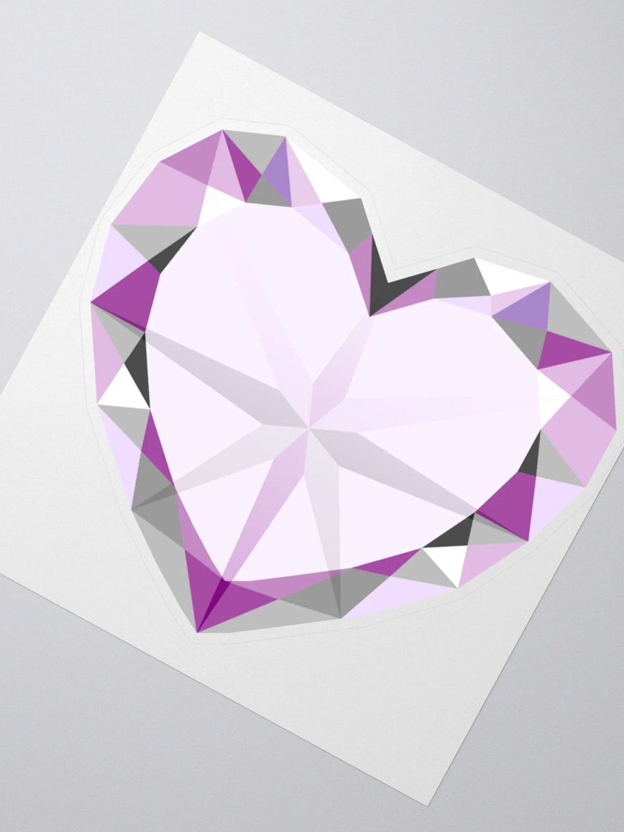 Crystal Pride Heart (Ace Pride) Cut Sticker product image (2)