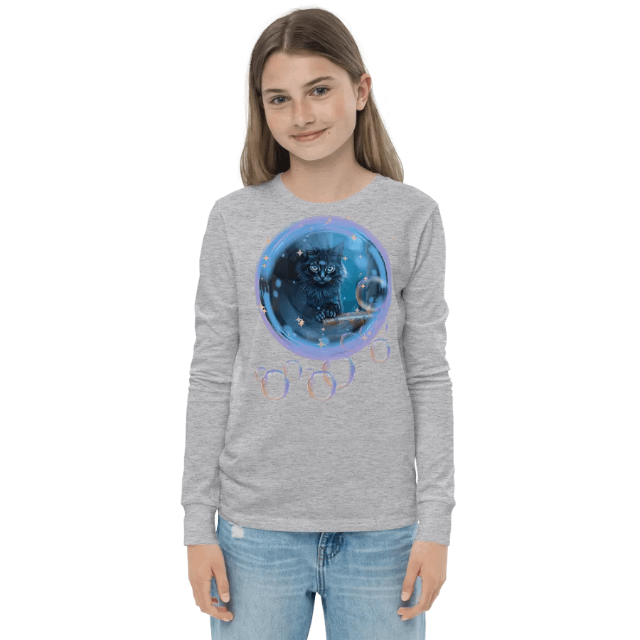 Bubble Cat Youth Long Sleeve T-Shirt product image (21)