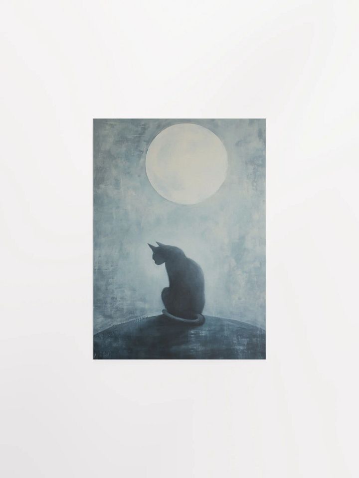 Luminous Moon Cat Poster product image (1)