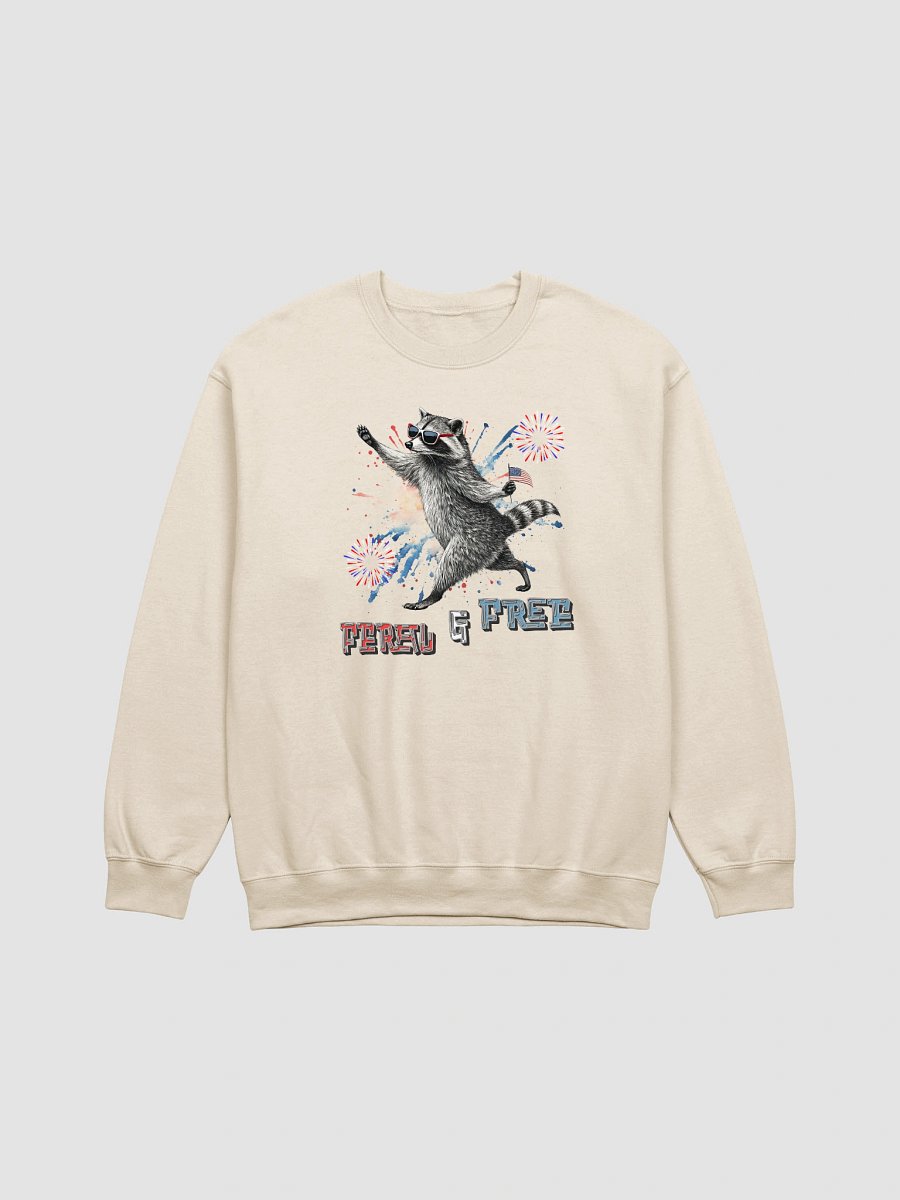 Feral And Free Raccoon Patriotic Celebration Sweatshirt product image (15)