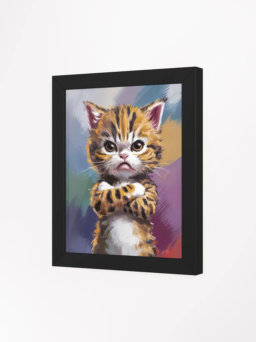 Grumpy Kitten Illustrated Matte Poster product image (4)
