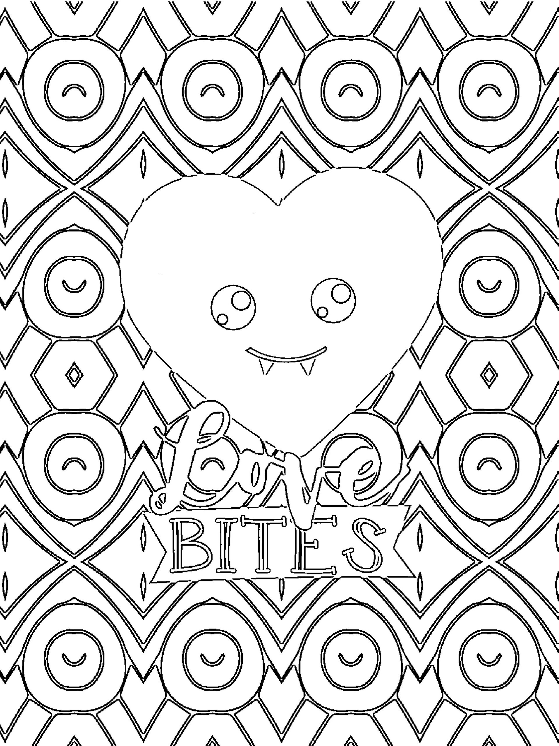 Valentine Quotes Coloring Book for Singles-Cupid Rhymes with Stupid: Funny Anti Celebration Love Slogans to Color product image (2)