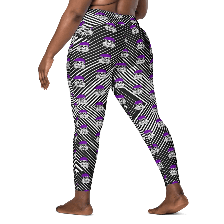 Enigma Nation All-Over Print Crossover Leggings with Pockets product image (8)