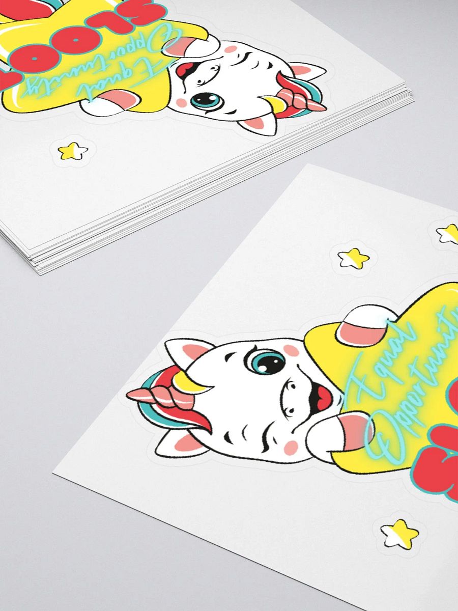 Equal Opportunity SLOOT Unicorn Badge Sticker product image (4)