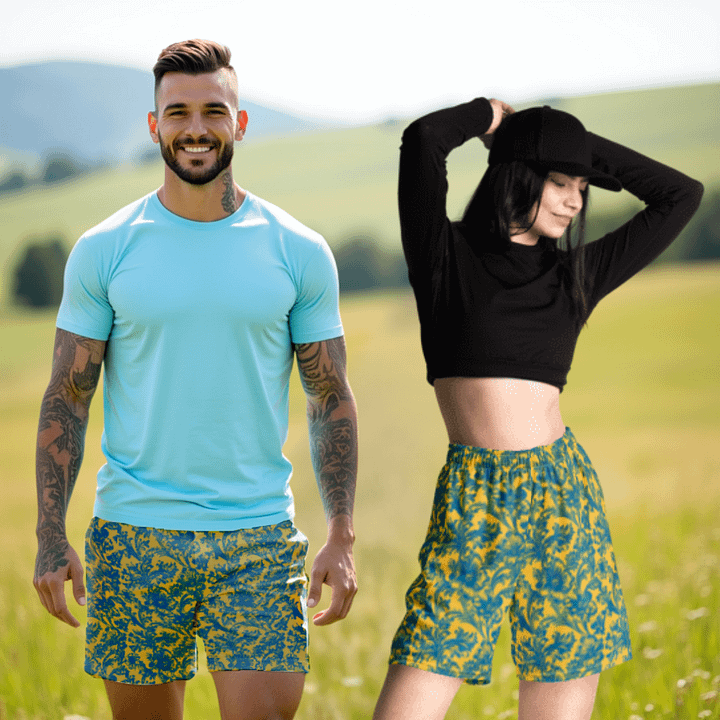 Fleur Royale | Recycled Unisex Mesh Shorts product image (1)