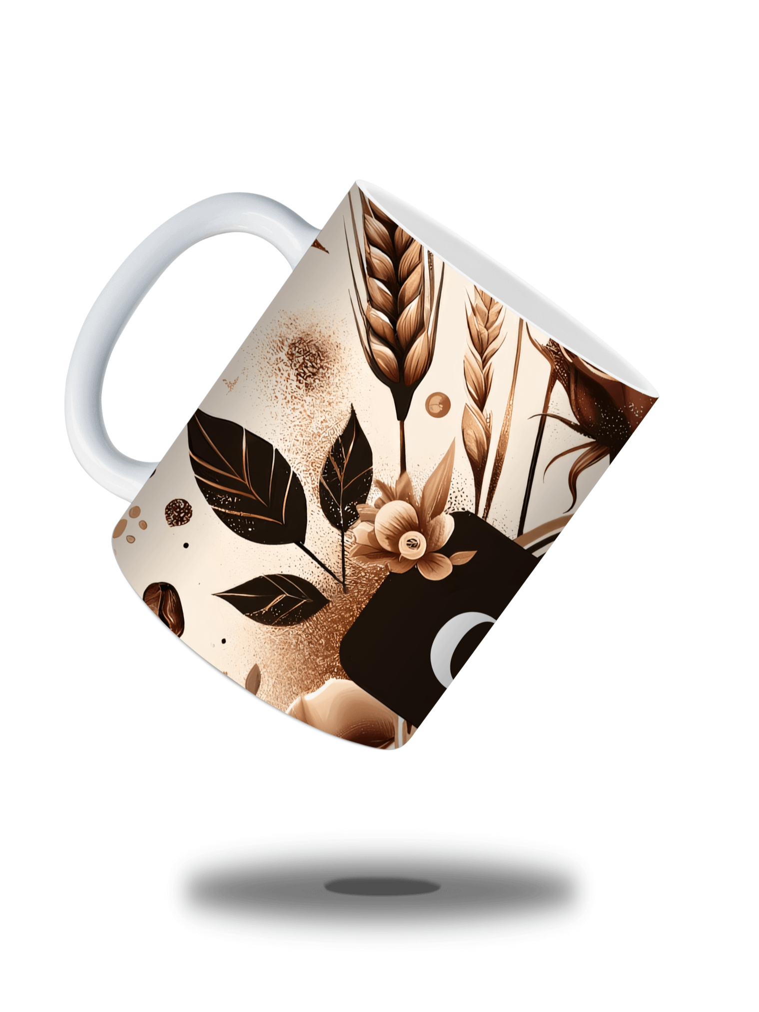 Today's Vibe Lots of Coffee 11oz Mug – Stylish Coffee-Themed Ceramic Cup with Chic Leopard and Floral Design – Perfect Gift for Coffee Lovers product image (2)