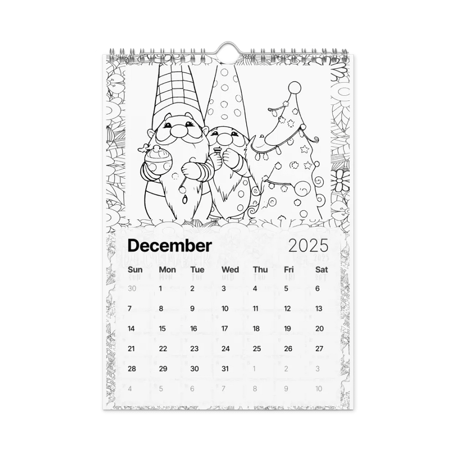 2025 A Gnomie Year Coloring Calendar-Physical product image (4)