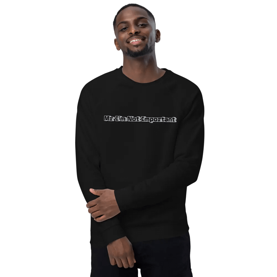 Unisex Organic Raglan Sweatshirt - Mr I'm Not Important product image (5)