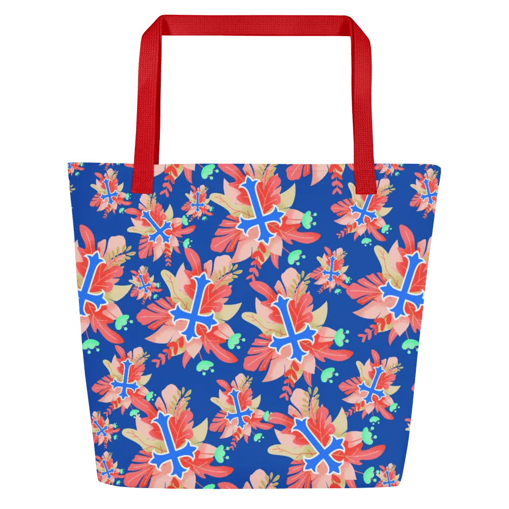 Coral Floral Cross Tote Bag product image (3)