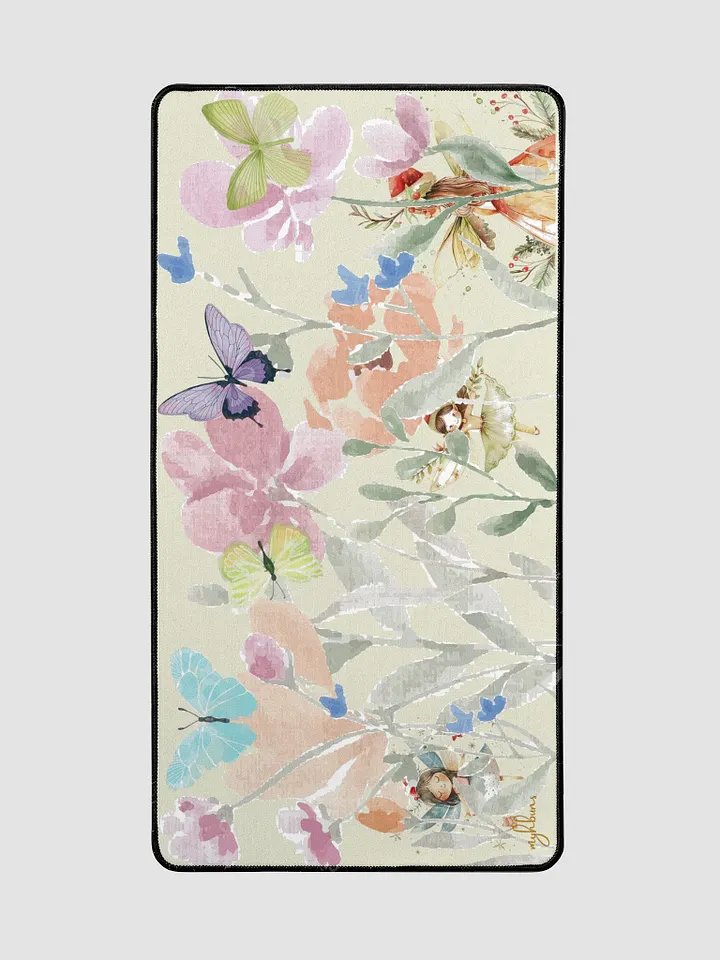 Dream of Butterflies & Angels Desk Mat | 31.5"x15.5" Neoprene Desk Pad | Anti-Slip, Durable Hemmed Edges | Large Mouse Pad for Work & Gaming | Multifunctional Desk Protector product image (2)