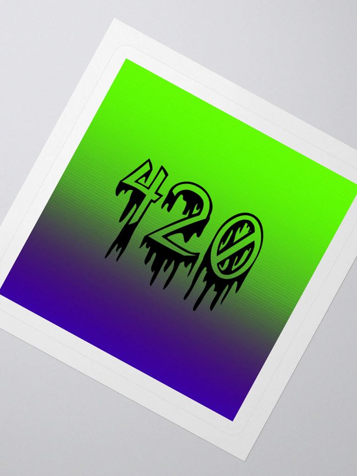 Twisted 420 Green Purple Stoner Sticker, Cannabis Creepy Weed Creation product image (2)
