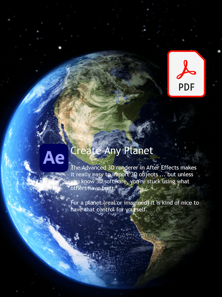 Create Any Planet in After Effects - text version product image (1)