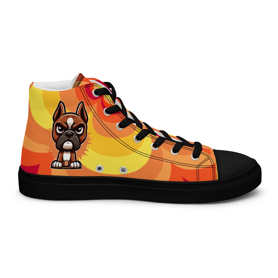 Boxer Angry Pup - Women's High Top Canvas Shoe product image (5)