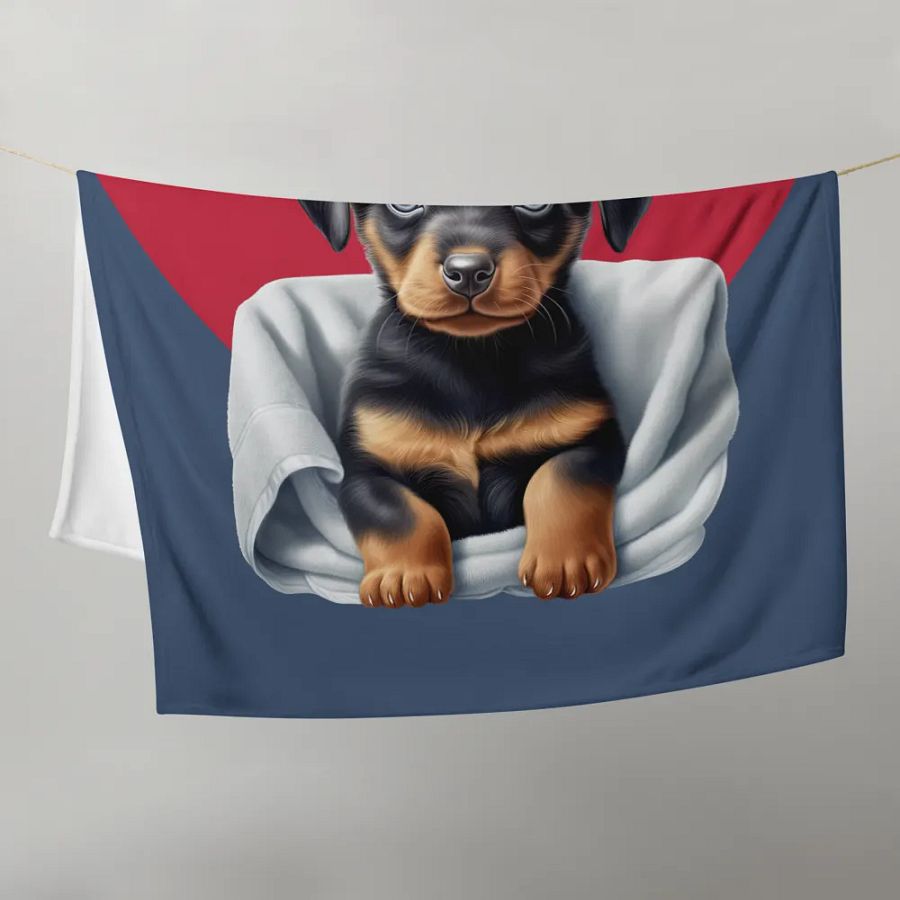 Rottweiler Puppy Love Blanket product image (3)