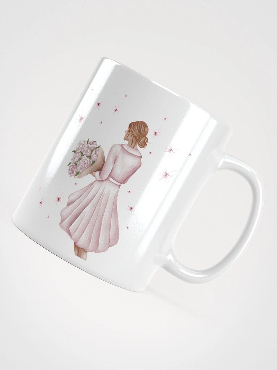 Woman Surrounded By Butterflies White Mug product image (10)
