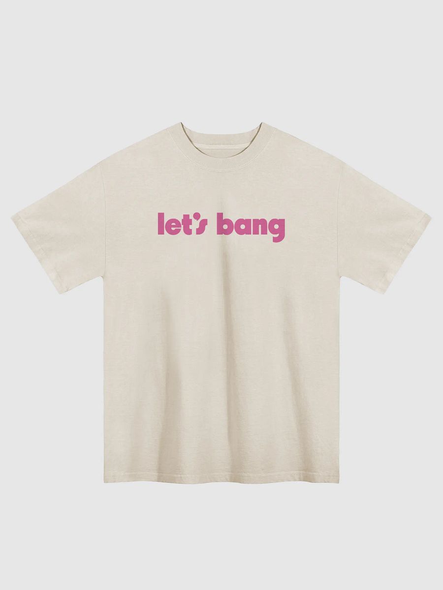 let's bang. white/pink, oversized tee product image (2)