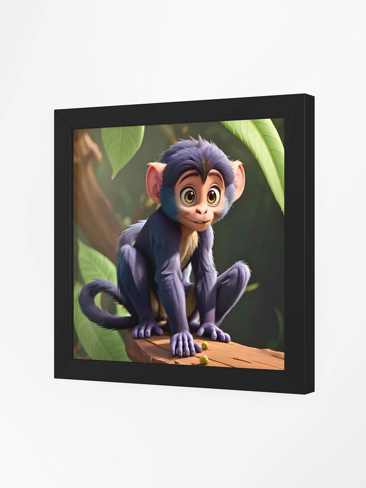 Endangered Species - Mexico - Spider Monkey Eco-Friendly Ayous Wood Framed Poster product image (2)