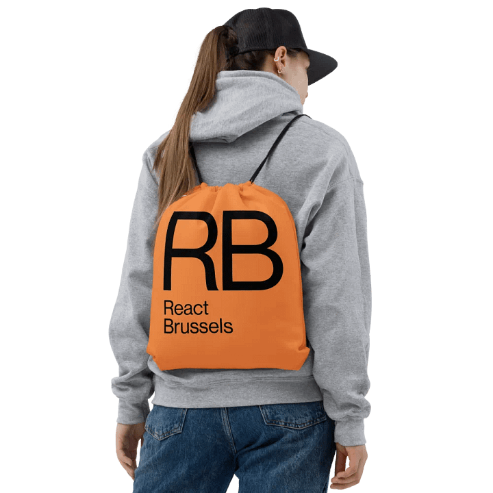 RB All-Over Print Drawstring Bag Orange product image (2)