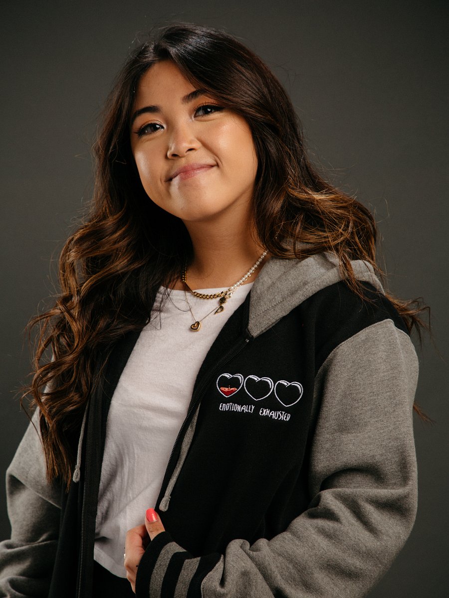 Drained Hearts Embroidered Varsity Zip-up Hoodie product image (3)