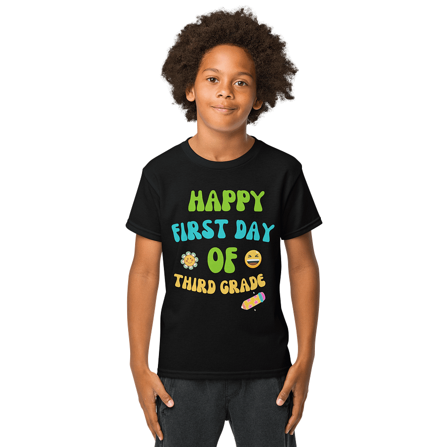 Happy First Day of Third Grade Youth Sports Tee product image (1)