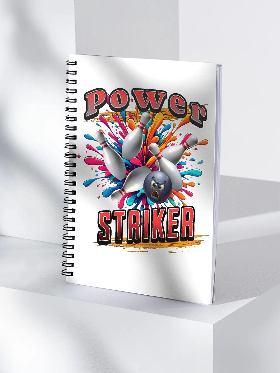 Power Striker Bowling Spiral Notebook product image (3)