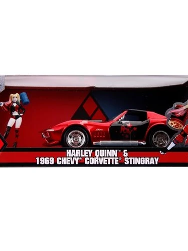 Harley Quinn 1969 Chevy Corvette Stingray The New 52 1:24 Scale Die-Cast Metal Vehicle - Jada Toys product image (16)