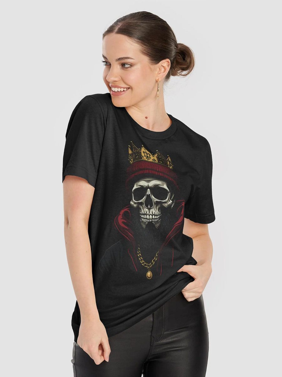 Royal Skull King T-Shirt – Gothic Crowned Skull Graphic Tee for Men and Women – Streetwear Style for Halloween, Festivals, and Everyday Fashion product image (8)
