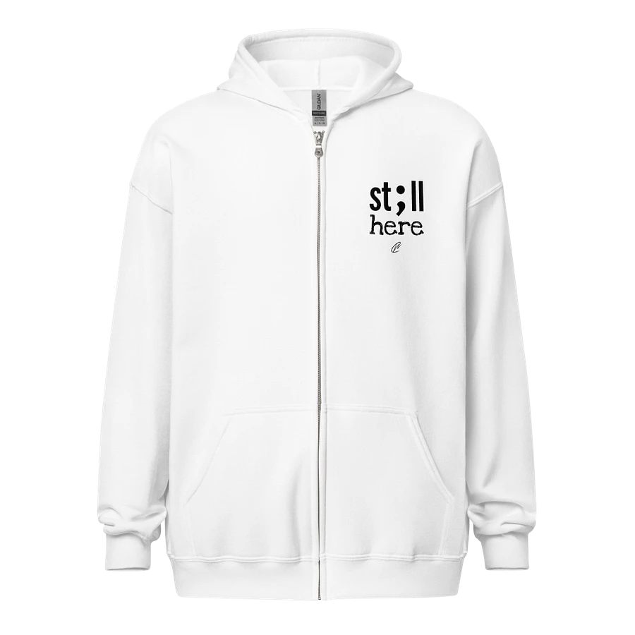Still Here - White Zip-Up product image (1)