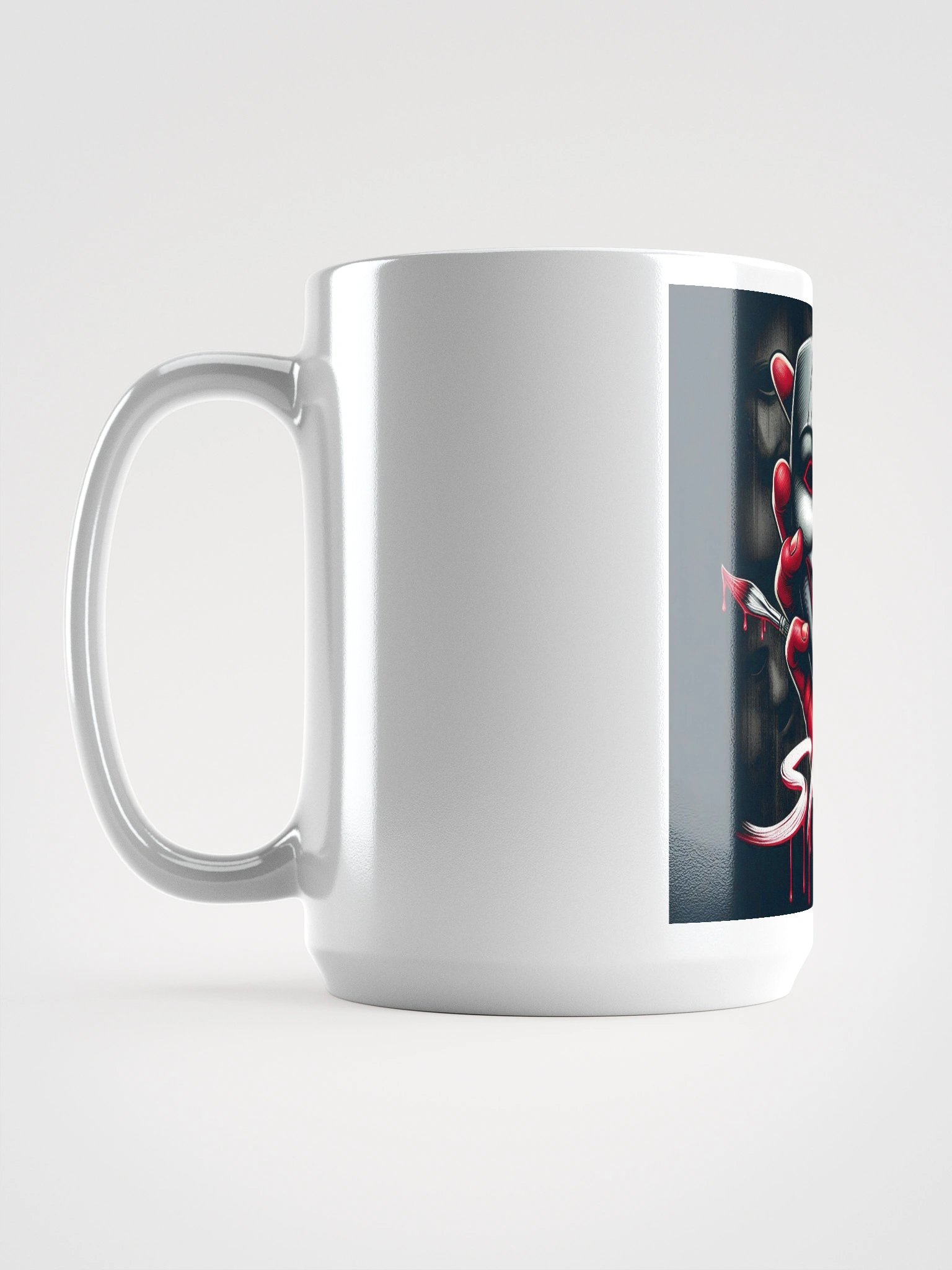 Feathered AD Logo White Glossy Mug product image (6)
