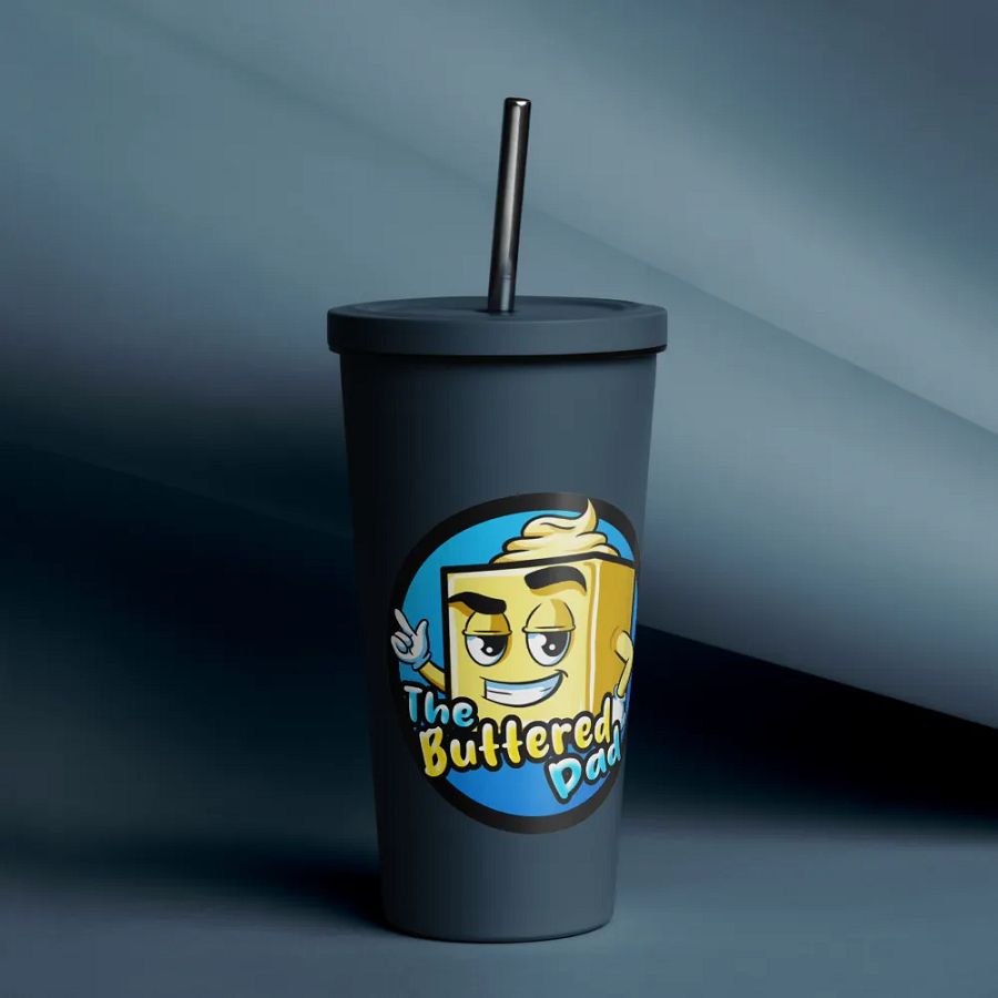 TheButteredDad Tumbler W/Straw product image (4)