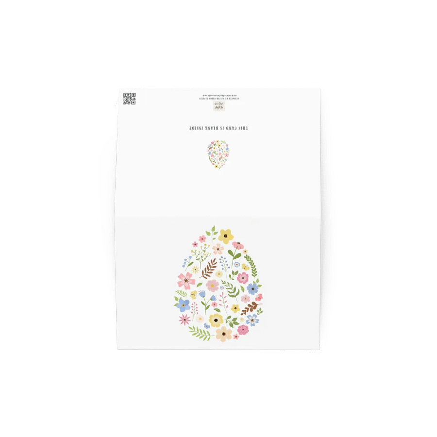 Minimalist Floral Egg Easter Card product image (5)