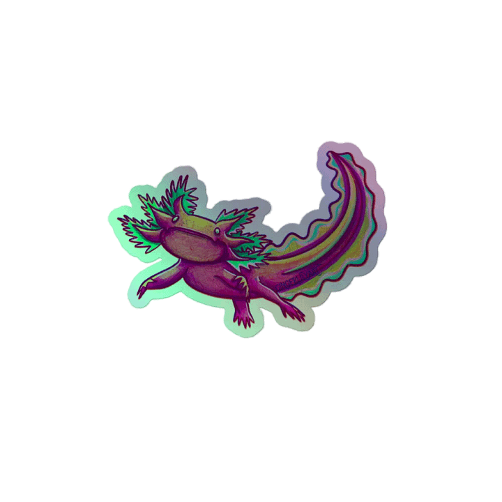 pink axolotl sticker product image (2)