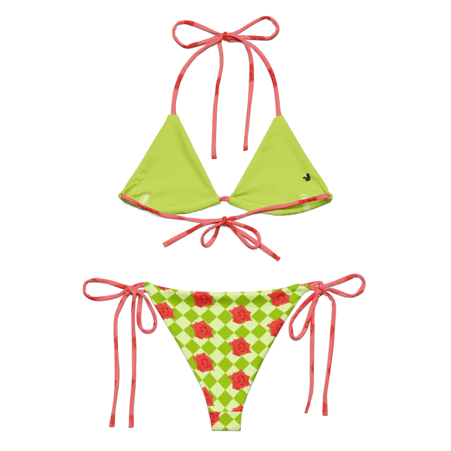 Rosy string bikini {honeydew} product image (4)