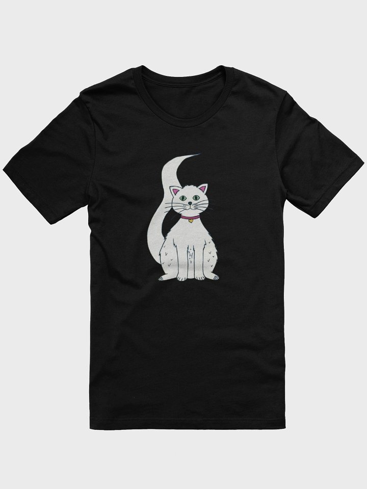 White Cat (art by Dina R.) akril painting picture - Supersoft T-shirt product image (8)