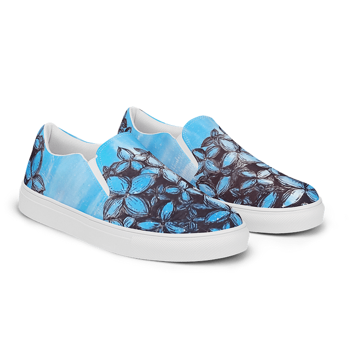 "Hydrangeas" Canvas Slip On Shoes (Women's) product image (2)
