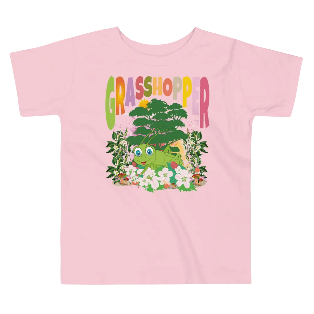 Grasshopper Colorful Funny Cute Bella + Canvas Toddler T-Shirt – Funny Shirt for Kids product image (4)