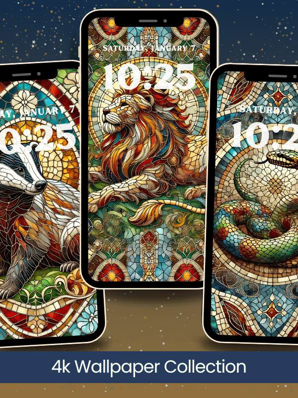 Hogwarts Houses Mosaic Style Harry Potter Phone Wallpaper Bundle I 4K Quality Bundle product image (2)