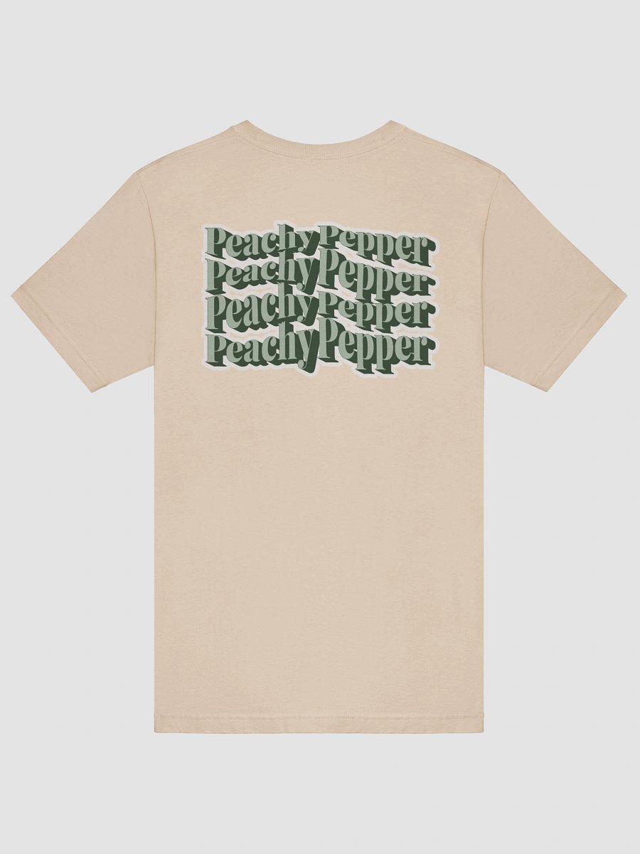 Retro Warped Green Peachy Pepper T-Shirt - Soft Earthy product image (6)